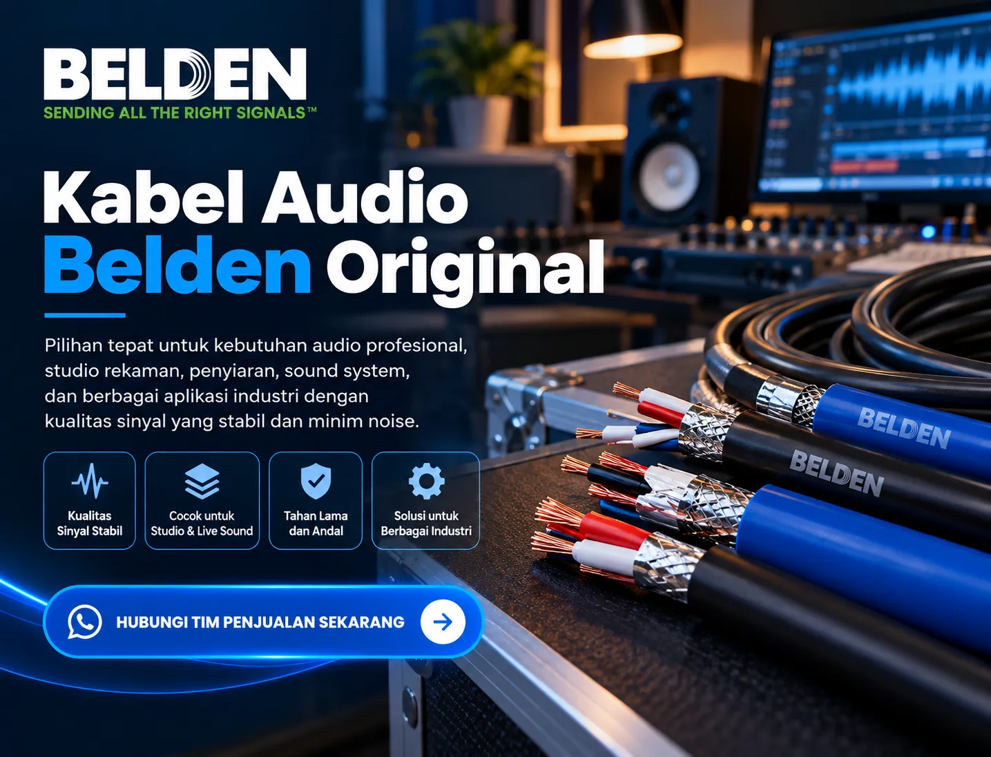 Kabel Audio Belden Original untuk instalasi audio profesional