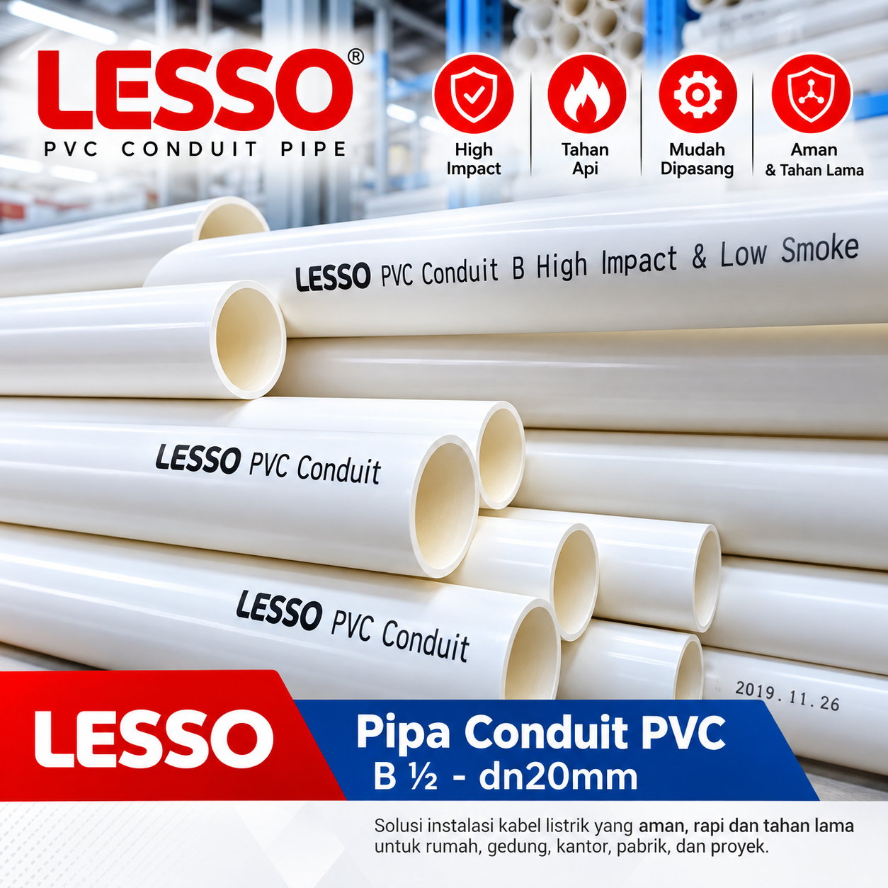 Pipa Conduit PVC 20mm AWARA