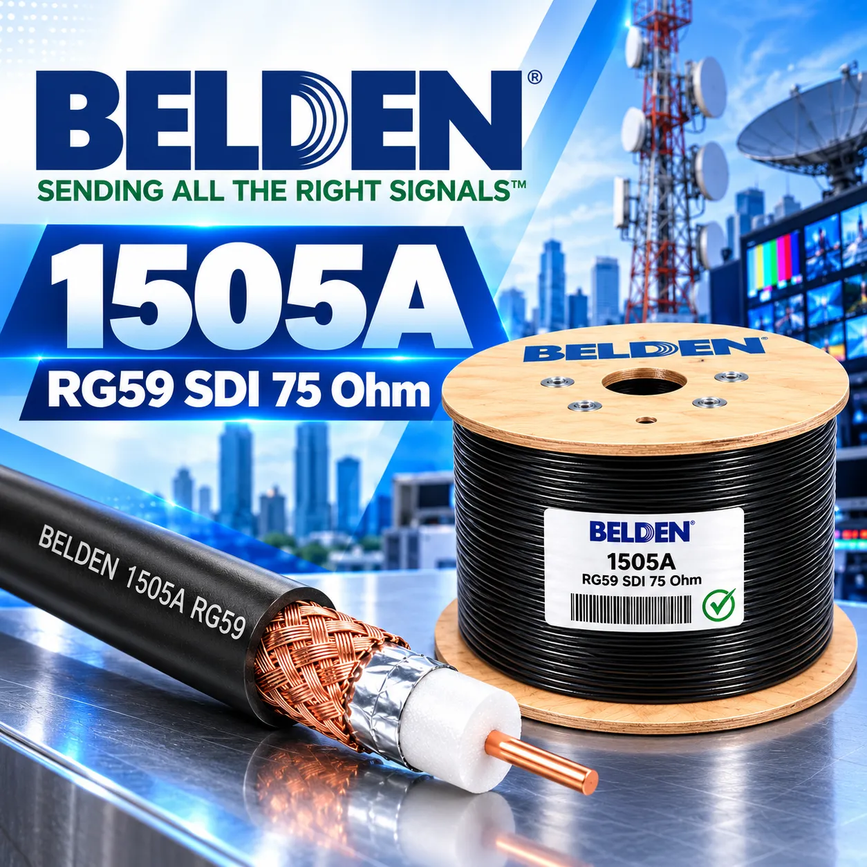 Kabel Coaxial Belden RG59 RG6 dan RG11