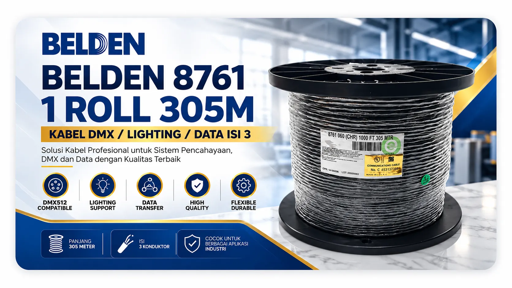 Kabel Belden 8760 dan 8761 untuk instrumentasi dan kontrol