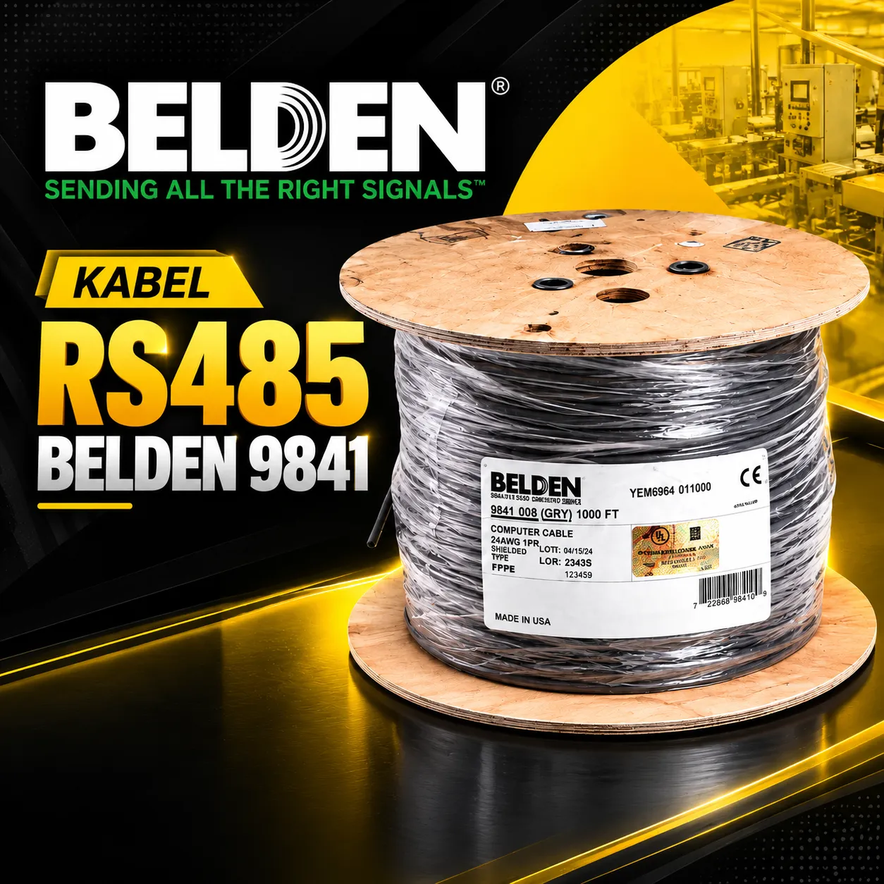 Kabel RS485 Belden 9841 1 Pair 24 AWG